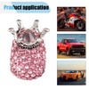 KITUREK 4PCS Crown Car Tire Valve Stem Caps, Crystal Rhinestone,