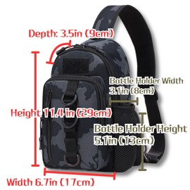 Ilfuturo Militar Molle camuflaje ajustable para botella, Camuflaje gris, Bolsas tácticas