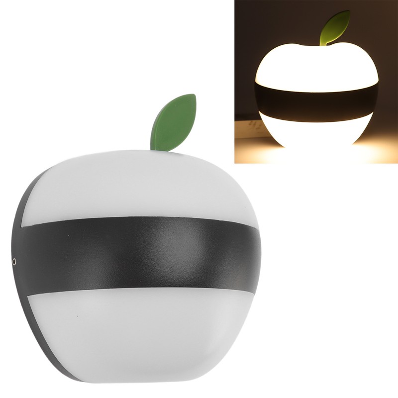 LED Wall Light Apple Shaped Waterproof 6W 3000K Aluminum and