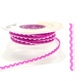 Dental Orthodontic Power Chain Mixed Color Spool Elastic Rubber Bands for Teeth Braces, 15ft/Roll (Purple&White, Long)