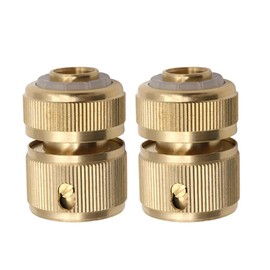 Brass Hose Connector Pack of 6 Garden Hose Quick Coupling Garden Hose Accessories Hose Connector Brass Quick Couplings for Watering, Washing Cars etc (Brass1)