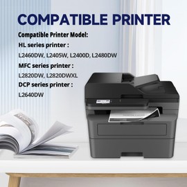 CYMBAINK TN830XL with Chip Replacement for TN830XL Toner Cartridge Compatible with HL-L2460DW DCP-L2640DW HL-L2405W HL-L2400D HL-L2480DW MFC-L2820DW MFC-L2820DWXL Series Printer （1PACK）