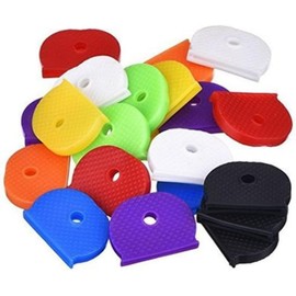 24 Pcs Key Cap Rings, Key Covers Caps Color Key Caps Tags Covers Set Plastic Key Identifier Rings Key Toppers for Keys Organization House Key