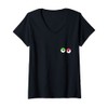 Damen Süßes Kawaii-Gelee, Gummibärchen T-Shirt mit V-Ausschnitt