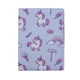 JUMISEE Cute Unicorn Passport Cover PU Leather Passport Holder Slim Travel Wallet Card Case for Women Girls Kids