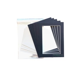The Display Guys 5x7 Pack of 25 Textured Dignity Blue Picture Photo Matting Mat Boards + Backing Boards + Clear Plastic Bags Complete Set