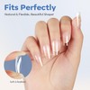 modelones Short Square Nail Tips, Pre-shaped Soft Gel x Tips