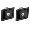 2 Pcs RV Handle Latch Carbon Steel Zinc Alloy Embedded