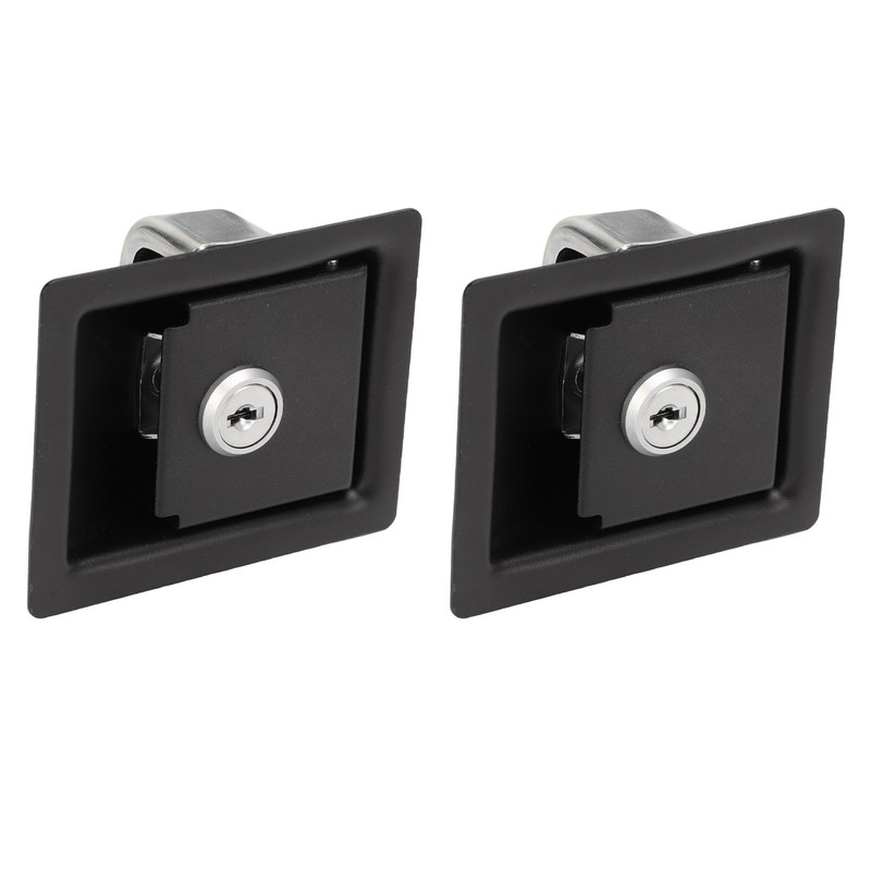 2 Pcs RV Handle Latch Carbon Steel Zinc Alloy Embedded