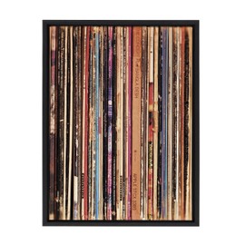 Kate and Laurel Sylvie 33RPM Framed Canvas Wall Art by Robert Cadloff of Bomobob