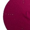 ZLYC Women's Beret Classic French Beret Plain Warm Beret, rhinestones