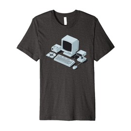 Vintage Tech Icons Retro IT Hardware and Gadgets Premium T-Shirt