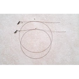 Unbranded NWF Lot of 7 Strands AFW 40lbs Stainless Steel Fishing Wire Leader W/Mini Sleeve - 2 leaders