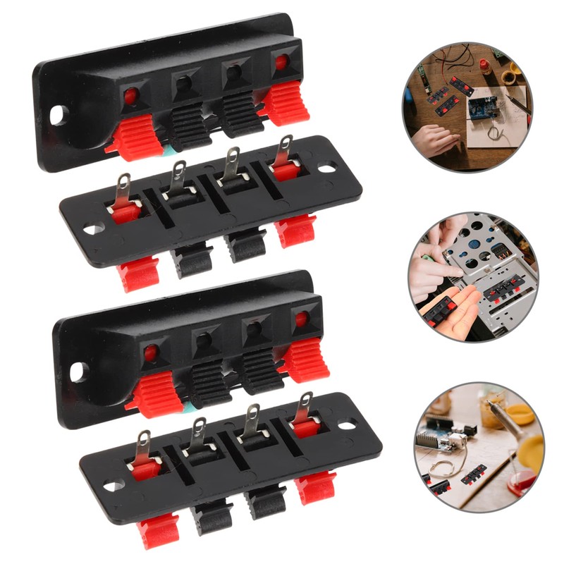 Gadpiparty 6pcs Stereo Speaker Terminal Connectors Easy Install Wiring Board