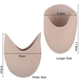Ballet Pointe Shoe Socks Pad, Knitted Fabric Toe Cap Cover Ballet Slipper Toe Pouches Pad, Forefoot Point Shoes Toes Wrapped Protector Cushion Women Anti-Slip Toes Half Socks (long)