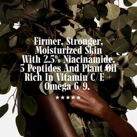 Ncessaire Ncessaire The Body Lotion with Pump. Eucalpytus. Multi-Peptide Firming Lotion to Moisturize, Firm, Strengthen. 2.5% Niacinamide, Vitamin C/E + Omega 6/9. 450ml / 15.2 fl oz