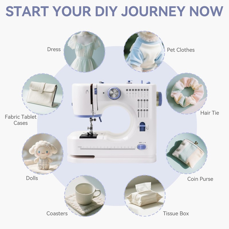 Ninonly Sewing Machine for Beginners, Portable Electric Sewing Machine with