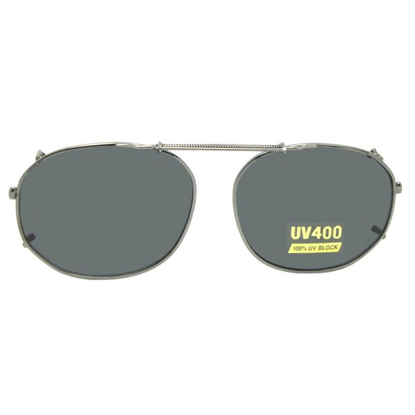 Round Square Shape Non Polarized Clip-on Sunglasses for Men &