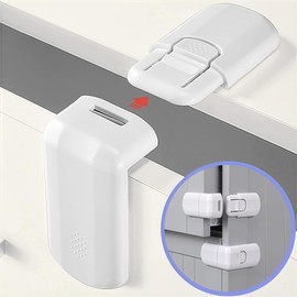 Child Safety Cupboard Locks - 6Pcs Baby Locks for Cupboards and Drawers - Child Locks for Drawers, Cabinet, Refrigerator, Closet, Oven