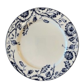 Fortessa JIN JI RUM Blue Floral Porcelain 11in Dinner Plates Set of 4 New