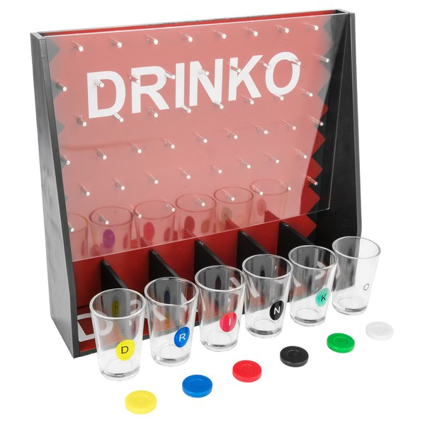 DRINKO Drinking Game - Fairly Odd Novelties - Fun Social Shot Glass Party Game for Groups / Couples, Multicolor, One Size,1.5 oz