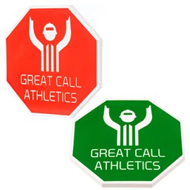 Great Call Athletics | Wrestling Referee Flip Disc | Red & Green Pro Coin | Pliable Plastic | Elite Official's Choice!