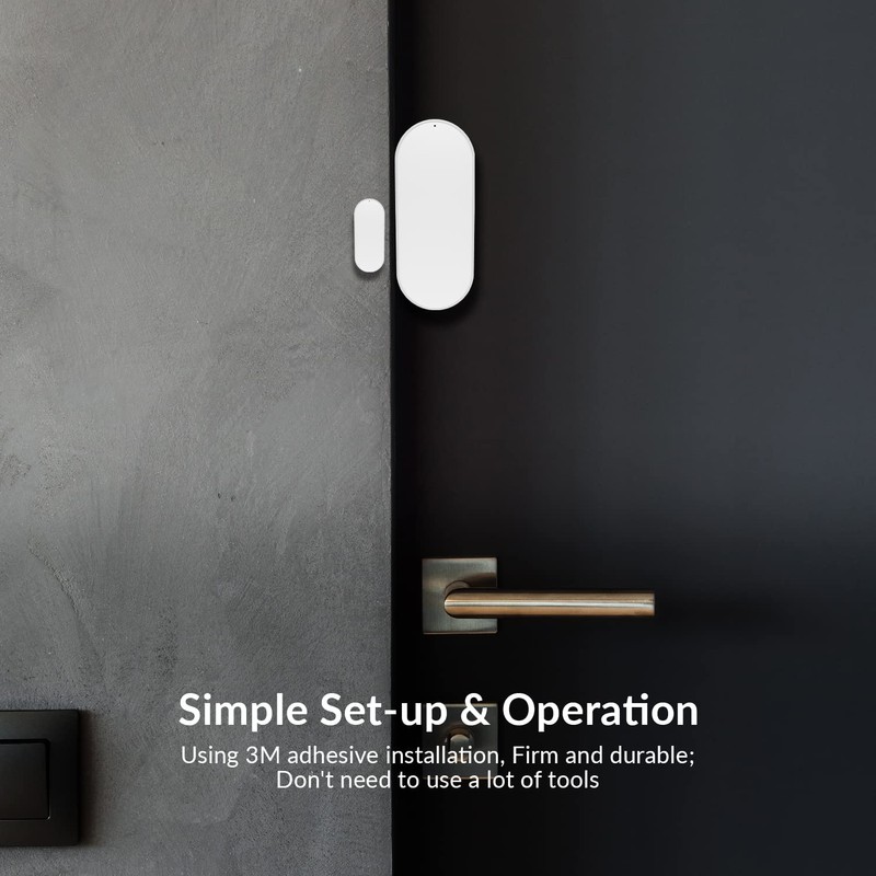 WBM WiFi Door Sensor, Alarm Contact Sensor, Easy Installation Home