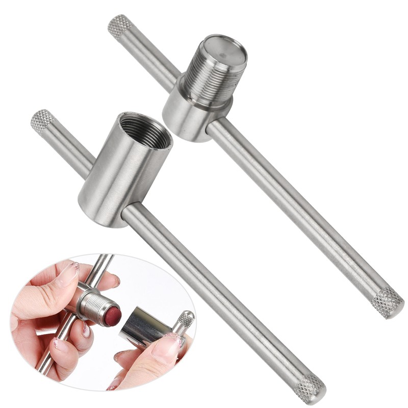 Cue Tip Press Tool Stainless Steel Billiard Cue Tip Suppressor