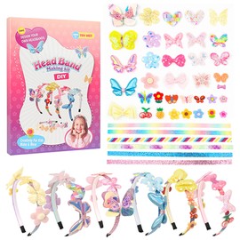 Sitengle Headband, Making Toy, Headband, Set of 6, Includes 36 Decorative Parts, Craft Kit, Handmade Kit, Hair Accessories, Craft Kit, Toys, Children, Elementary School, Girls, Popular, Birthday