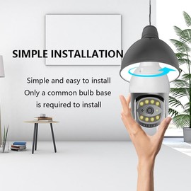 SECUEYE APP 4MP Bulb Camera 4G LTE vSIM Outdoor Security Pan/Tilt/Zoom Automatic Tracking Human Detection Alarm Starlight Color Night 24/7 Recording