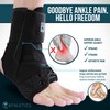Zenith Ankle Brace, Lace Up Adjustable Support – for Running,