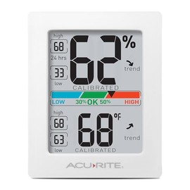 AcuRite 01083M - Higrómetro digital con monitor interior y escala de comodidad, medidor de termómetro de habitación con humedad de temperatura, 3 x...