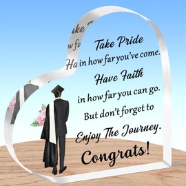 AMZQ Graduation Gifts for Him College High School Graduation Decorations Class of 2024 Decorative Desk Sign Senior 2024 Gifts for Girls Son Grandson Nephew Brother Graduation Gifts for Men