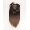 LesafeV Silk Base 16 inch Synthetic Topper with Neat Bangs