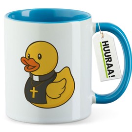 Huuraa Cup Social Work Rubber Duck Gift Cup Blue 330ml Social Work Rubber Duck Gift idea