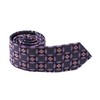 DAE7B01F Black Purple Pink Patterned Microfiber Skinny Tie Economics For