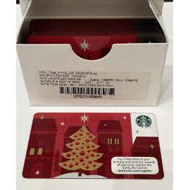 Starbucks Lot Of 25 2012 Christmas Tree Cards In Box