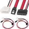 DKARDU 2 Pack Slimline SATA Female, 13 Pin 7 Pin