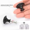 nutmanel Pack of 10 Furniture Knobs, Black Drawer Knobs, Cupboard