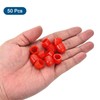 QUARKZMAN Pack of 50 Hex Nut Covers, M6 Red Plastic