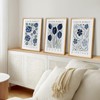 Ueiwffzo Set of 3 Poster Wall Pictures, Blue Floral Canvas