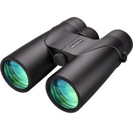 12x42 HD Binoculars for Adults High Powered - Waterproof BAK4 Prism Binoculars for Bird Watching, Hunting, Travel, Hiking & Opera - Super Bright Lightweight Binocular (Black)