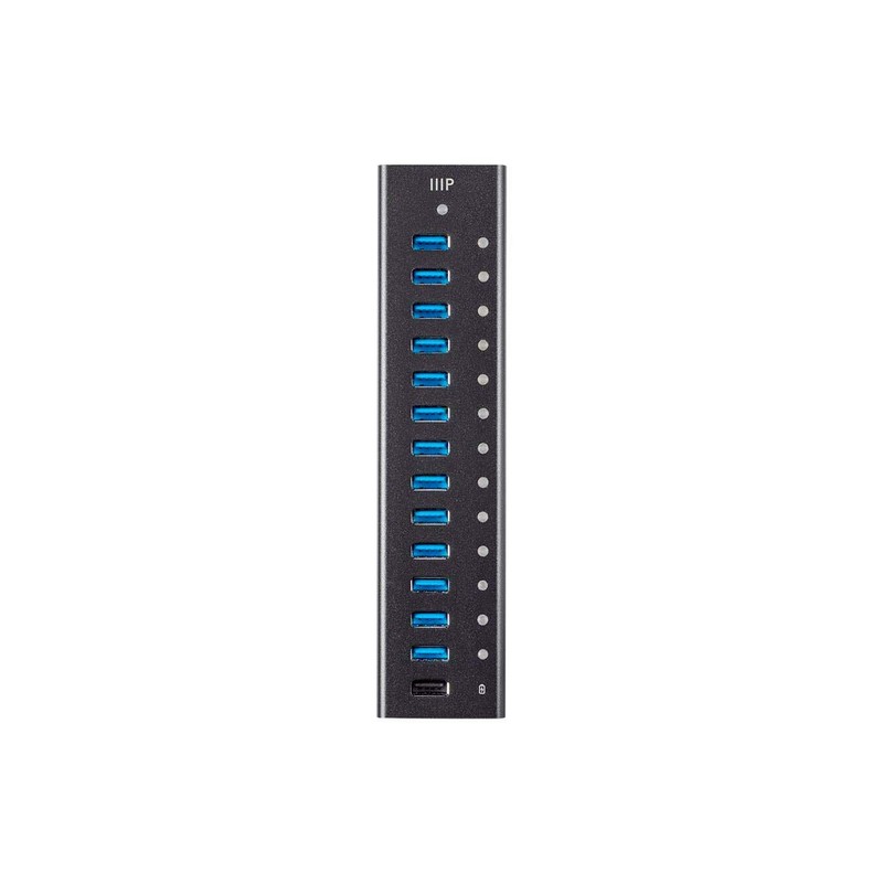 Monoprice Powered USB 3.0 Hub - 13-Port, Heavy Duty Aluminum,
