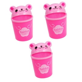 Zerodeko 3pcs Mini Desktop Trash Can Table Waste Bin Compact Litter Holder Creative Clamshell Design for Office Use Space-Saving Garbage Organizer