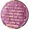 RecoveryChip 3 Month AA Medallion Reflex Pink Glitter Gold and