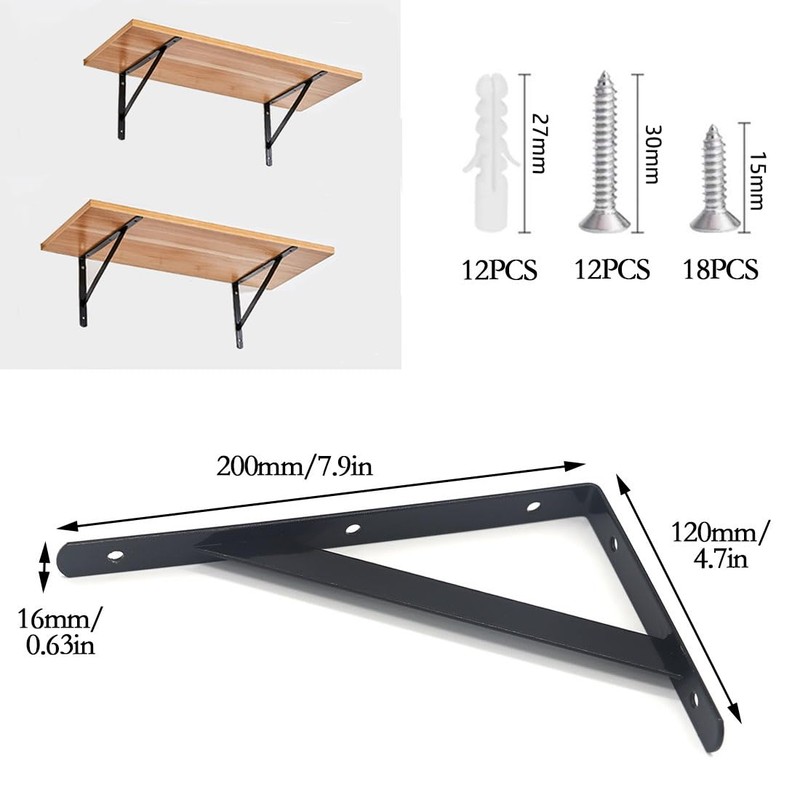 Shelf Bracket, Wall Corner Heavy Duty Bracket, 90 Degree Corner