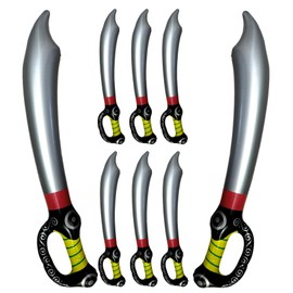 Pack of 8 Inflatable Pirate Swords Pirate Inflatable Children's Birthday Party Bags