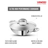 Vinod Platinum Triply Stainless Steel Kadai | Suitable For Indian