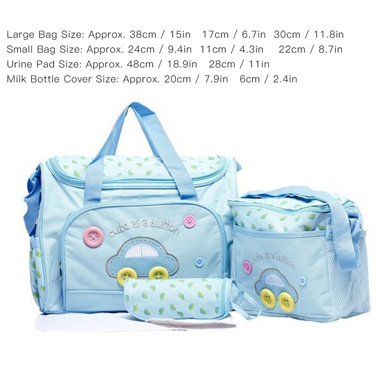 4pcs Multifunction Mommy Storage Bag Large Capacity Different Pockets Baby