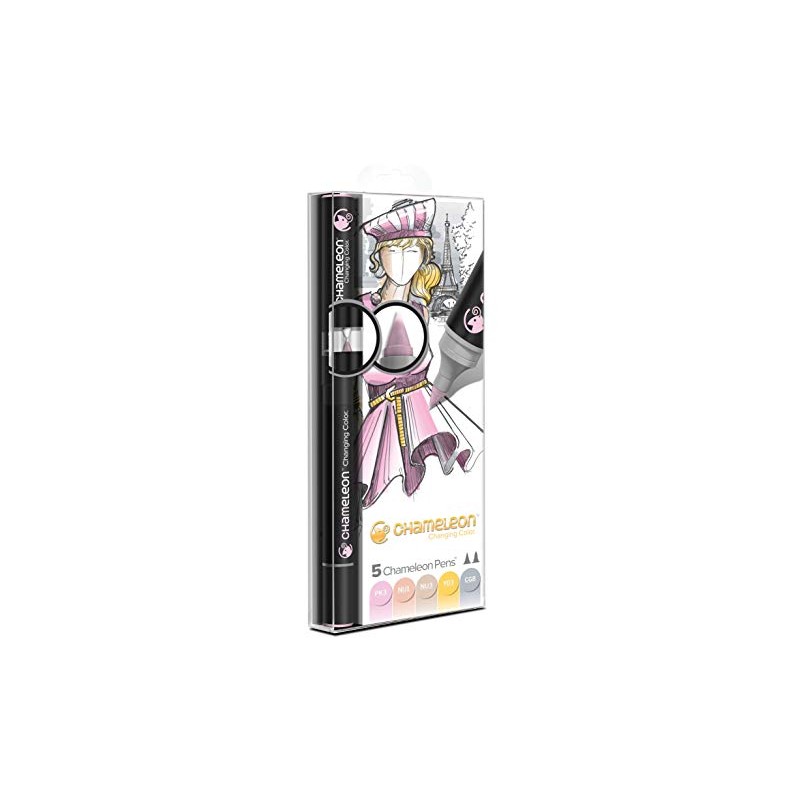Chameleon Light Pastel Tones Set of 5 Pens Double Ended
